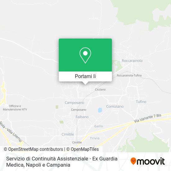 Mappa Servizio di Continuità Assistenziale - Ex Guardia Medica