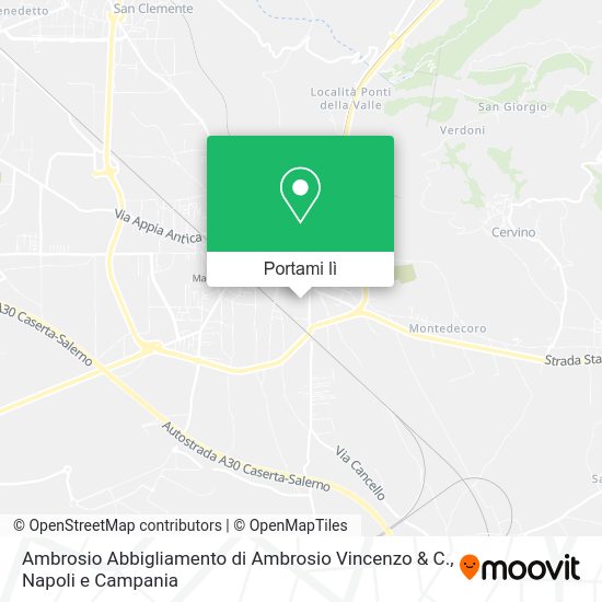 Mappa Ambrosio Abbigliamento di Ambrosio Vincenzo & C.