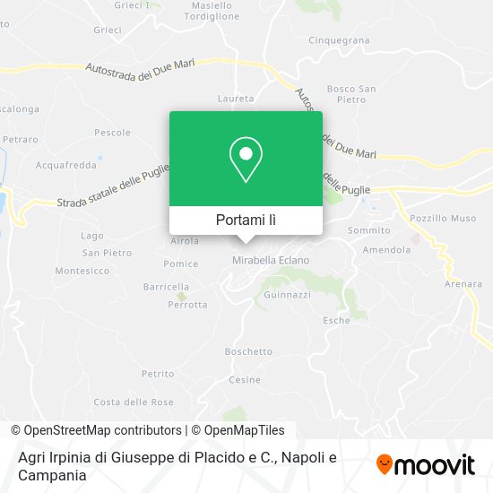 Mappa Agri Irpinia di Giuseppe di Placido e C.