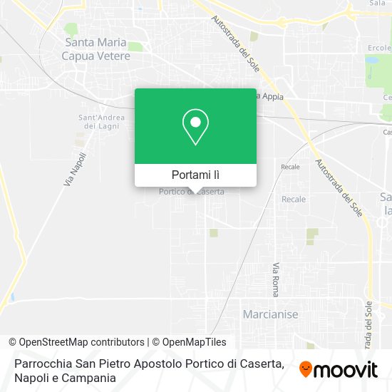 Mappa Parrocchia San Pietro Apostolo Portico di Caserta