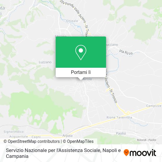 Mappa Servizio Nazionale per l'Assistenza Sociale