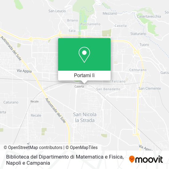 Mappa Biblioteca del Dipartimento di Matematica e Fisica