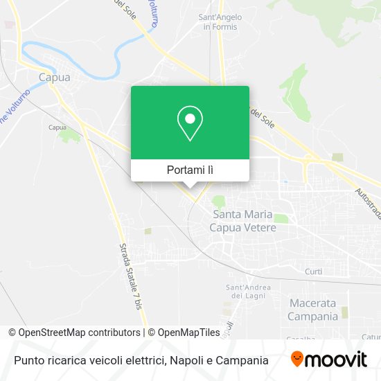 Mappa Punto ricarica veicoli elettrici