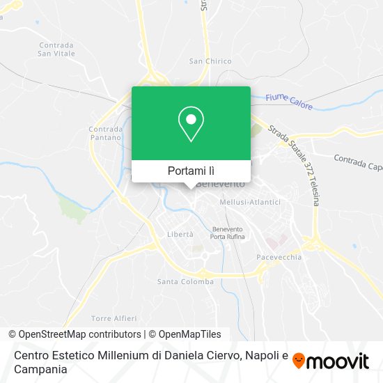 Mappa Centro Estetico Millenium di Daniela Ciervo