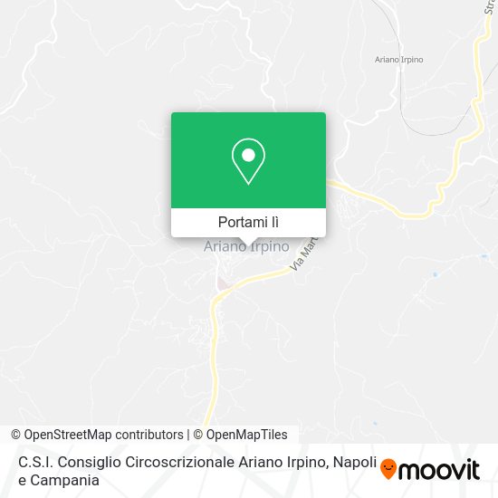 Mappa C.S.I. Consiglio Circoscrizionale Ariano Irpino