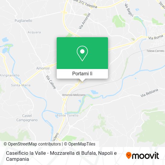 Mappa Caseificio la Valle - Mozzarella di Bufala