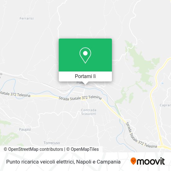 Mappa Punto ricarica veicoli elettrici