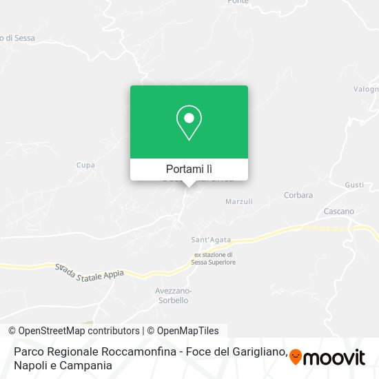 Mappa Parco Regionale Roccamonfina - Foce del Garigliano