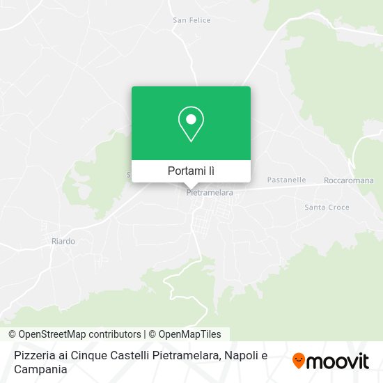 Mappa Pizzeria ai Cinque Castelli Pietramelara