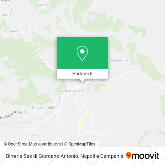 Mappa Birreria Sas di Giordano Antonio