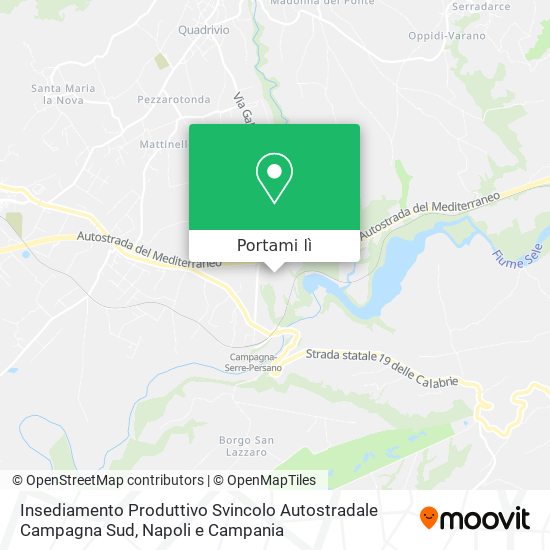 Mappa Insediamento Produttivo Svincolo Autostradale Campagna Sud
