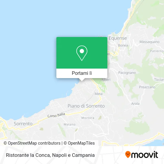 Mappa Ristorante la Conca