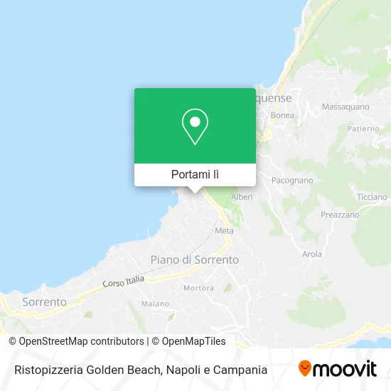 Mappa Ristopizzeria Golden Beach