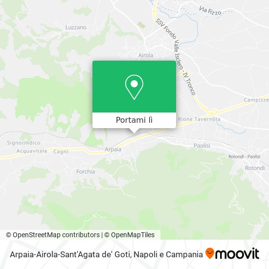 Mappa Arpaia-Airola-Sant'Agata de' Goti