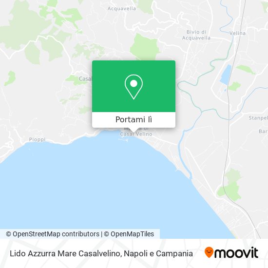 Mappa Lido Azzurra Mare Casalvelino