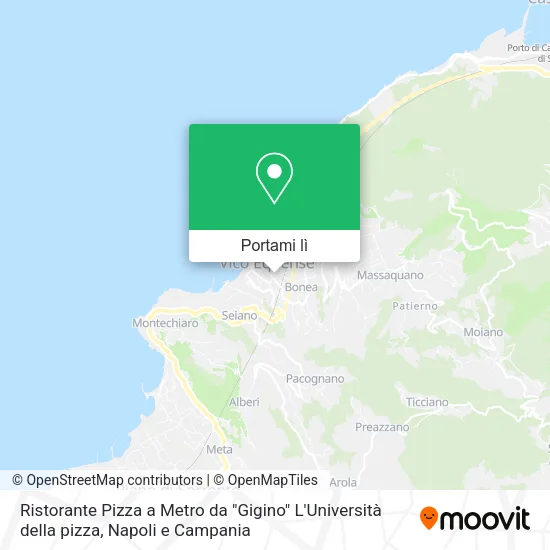 Mappa Ristorante Pizza a Metro da "Gigino" L'Università della pizza