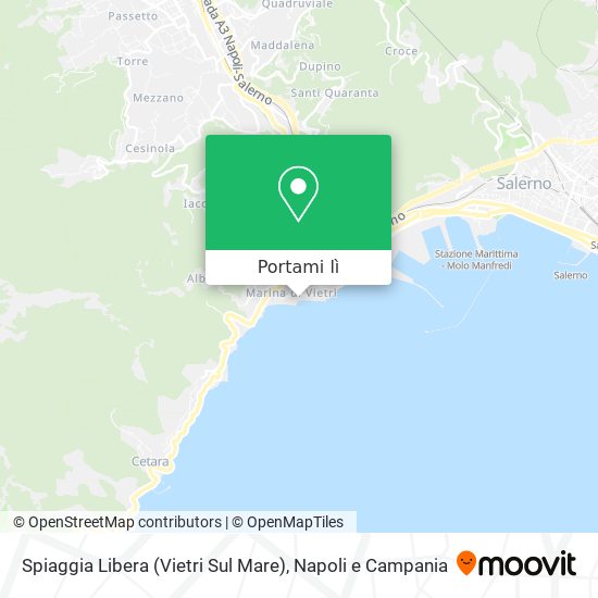 Mappa Spiaggia Libera (Vietri Sul Mare)
