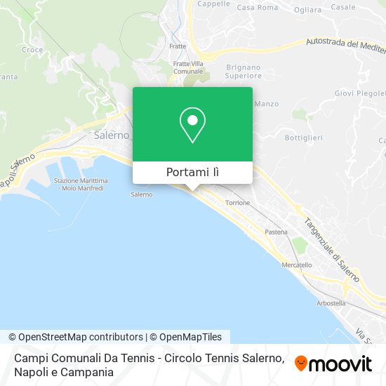 Mappa Campi Comunali Da Tennis - Circolo Tennis Salerno