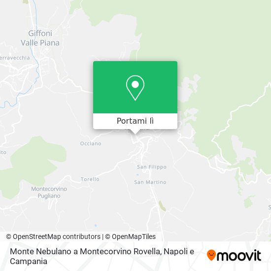 Mappa Monte Nebulano a Montecorvino Rovella