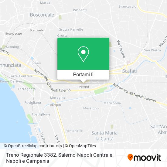 Mappa Treno Regionale 3382, Salerno-Napoli Centrale