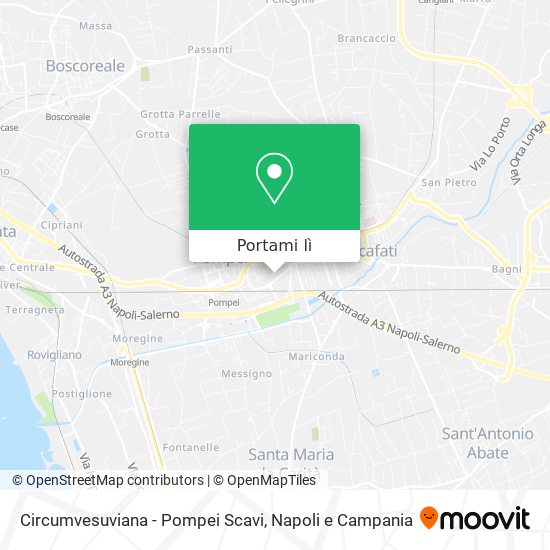 Mappa Circumvesuviana - Pompei Scavi