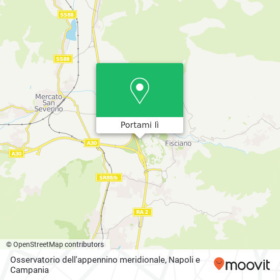 Mappa Osservatorio dell'appennino meridionale