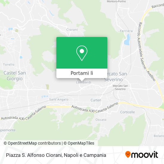 Mappa Piazza S. Alfonso Ciorani