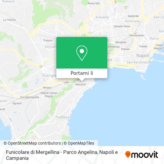 Mappa Funicolare di Mergellina - Parco Angelina