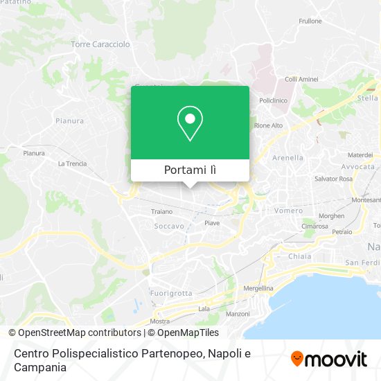 Mappa Centro Polispecialistico Partenopeo