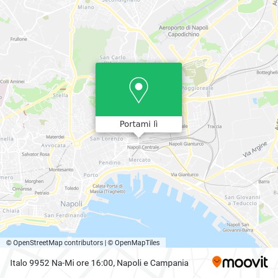 Mappa Italo 9952 Na-Mi ore 16:00