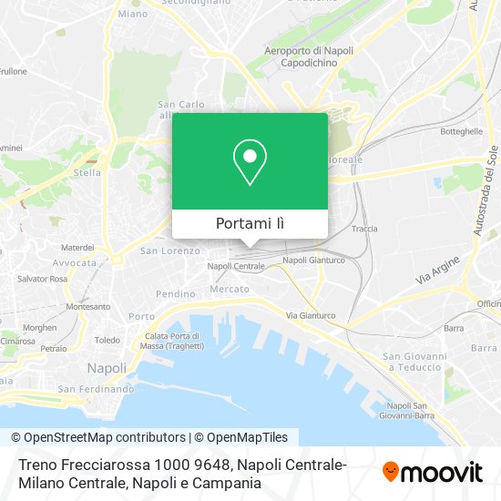 Mappa Treno Frecciarossa 1000 9648, Napoli Centrale-Milano Centrale