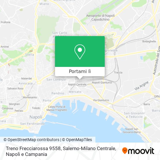 Mappa Treno Frecciarossa 9558, Salerno-Milano Centrale