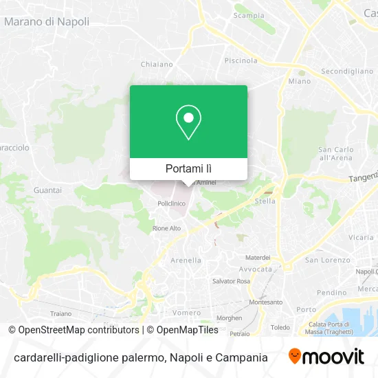 Mappa cardarelli-padiglione palermo