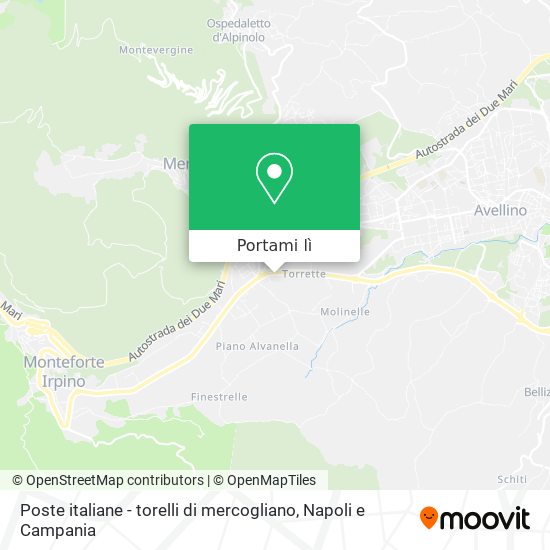Mappa Poste italiane - torelli di mercogliano