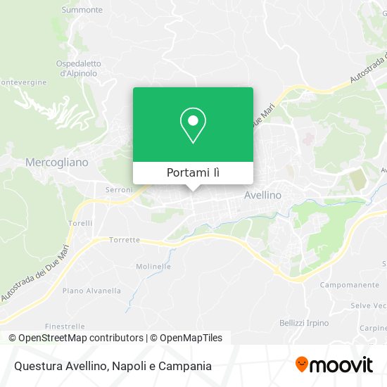 Mappa Questura Avellino