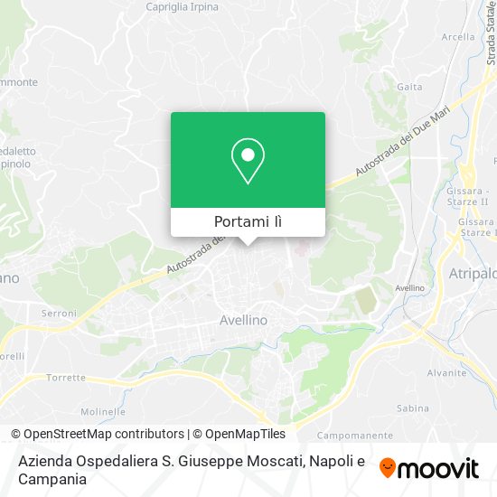 Mappa Azienda Ospedaliera S. Giuseppe Moscati