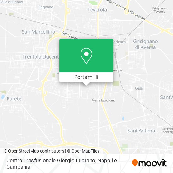 Mappa Centro Trasfusionale Giorgio Lubrano