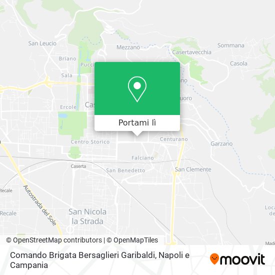 Mappa Comando Brigata Bersaglieri Garibaldi