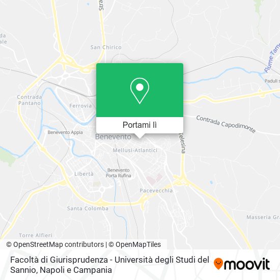 Mappa Facoltà di Giurisprudenza - Università degli Studi del Sannio
