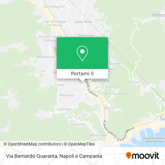 Mappa Via Bernardo Quaranta