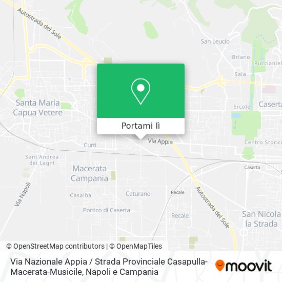 Mappa Via Nazionale Appia / Strada Provinciale Casapulla-Macerata-Musicile