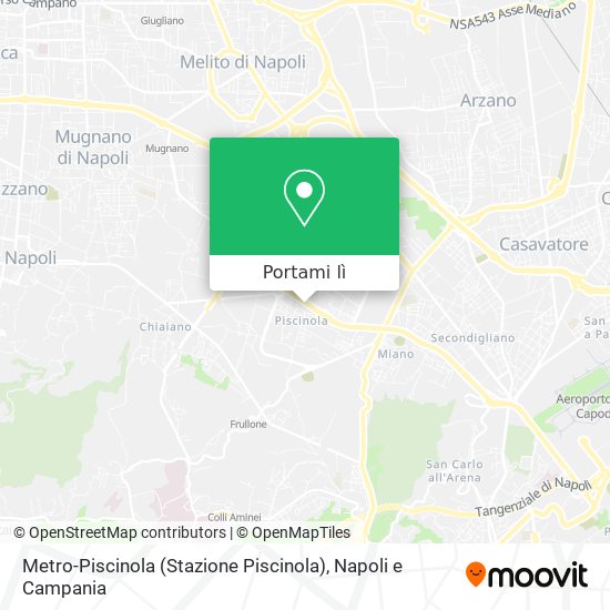 Mappa Metro-Piscinola (Stazione Piscinola)