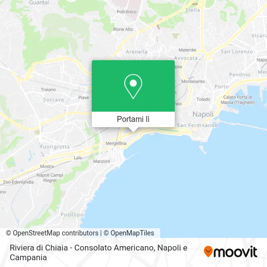 Mappa Riviera di Chiaia - Consolato Americano