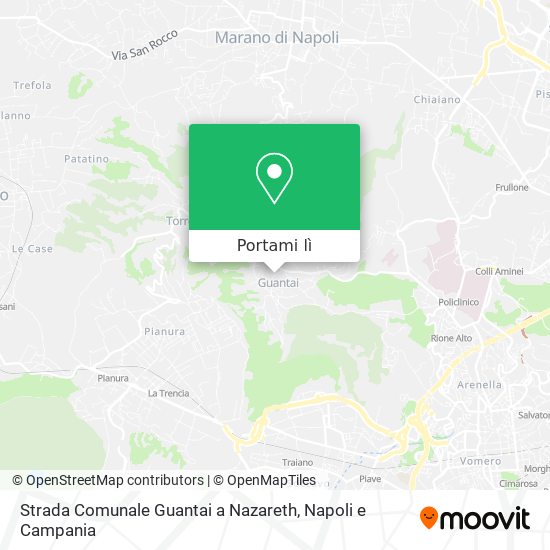 Mappa Strada Comunale Guantai a Nazareth