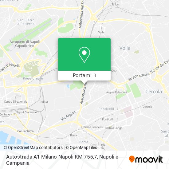 Mappa Autostrada A1 Milano-Napoli KM 755,7