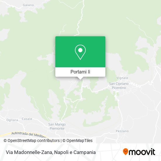 Mappa Via Madonnelle-Zana