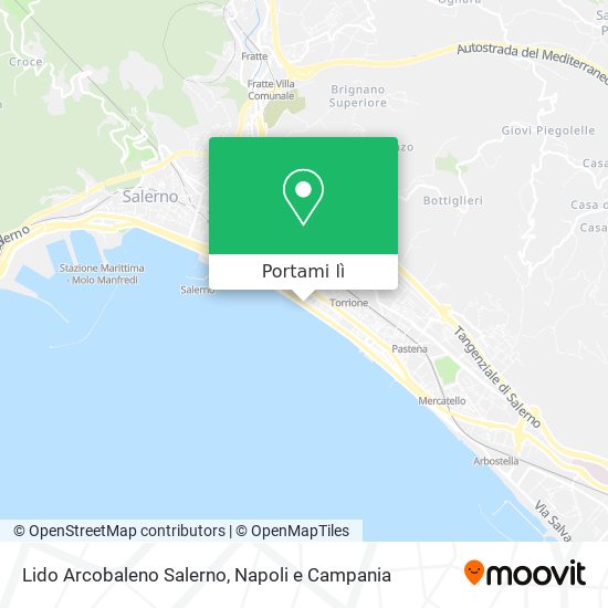 Mappa Lido Arcobaleno Salerno