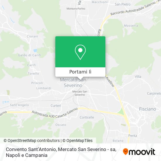 Mappa Convento Sant'Antonio, Mercato San Severino - sa