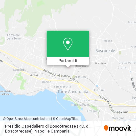 Mappa Presidio Ospedaliero di Boscotrecase (P.O. di Boscotrecase)