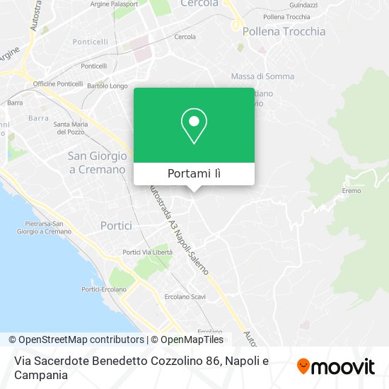 Mappa Via Sacerdote Benedetto Cozzolino 86